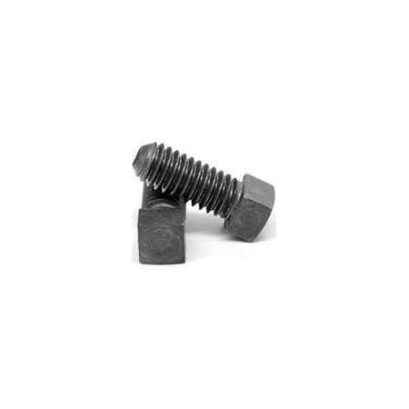 Square Head Set Screw, Flat Point, 5/8-11x1 3/4, Alloy Steel Case Hardened,Full Thread,50PK